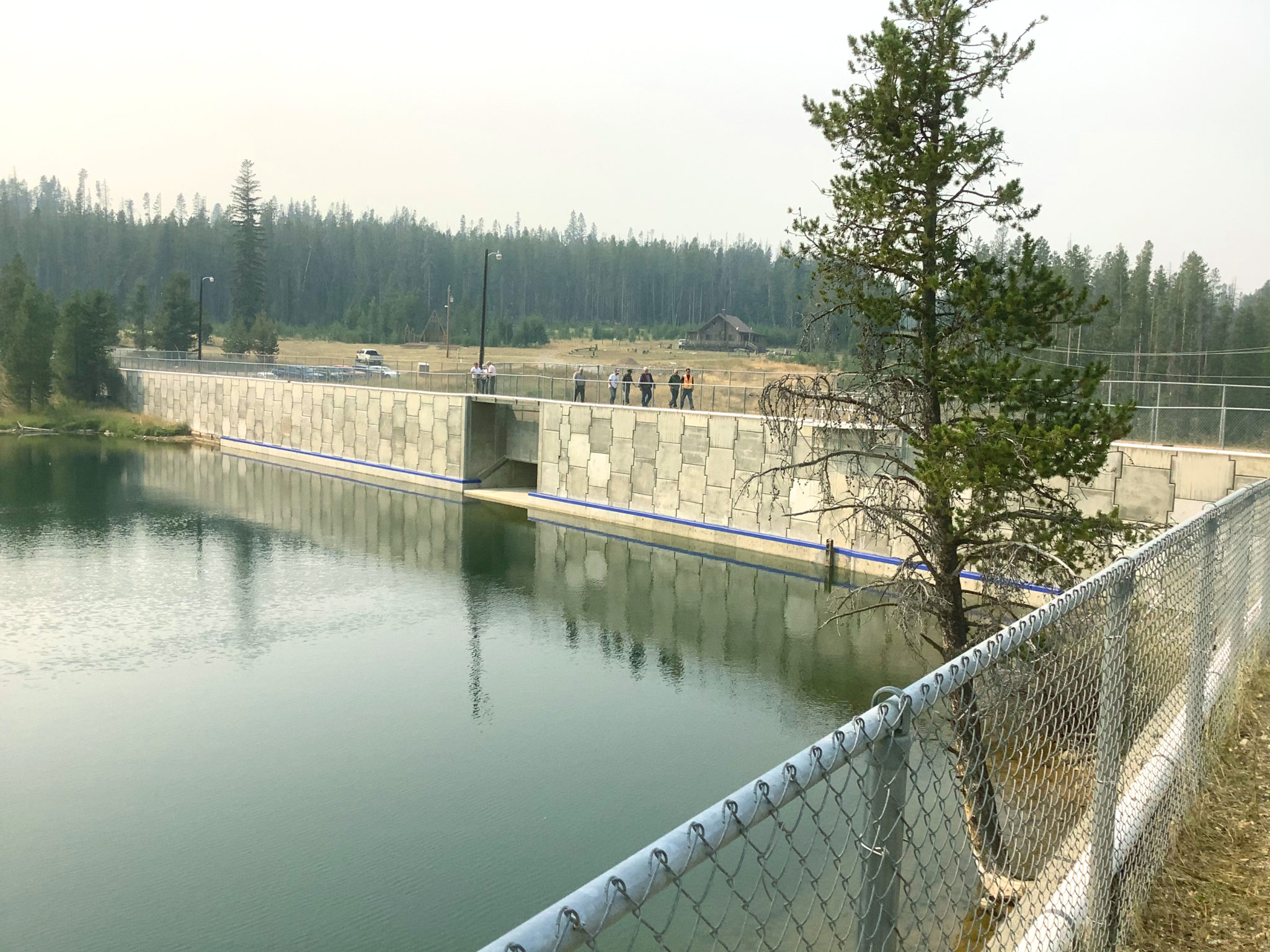 Upstream face of Granite County Flint Creek Dam