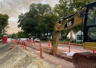 Excavation of old mainline